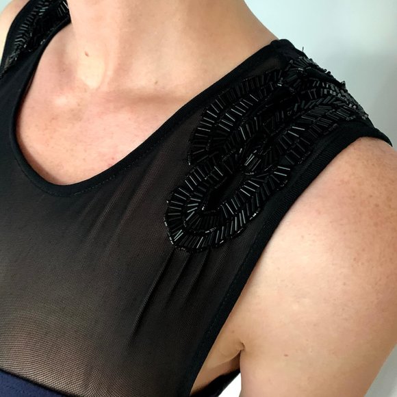 Navy Blue Cocktail Dress - Picture 4 of 5